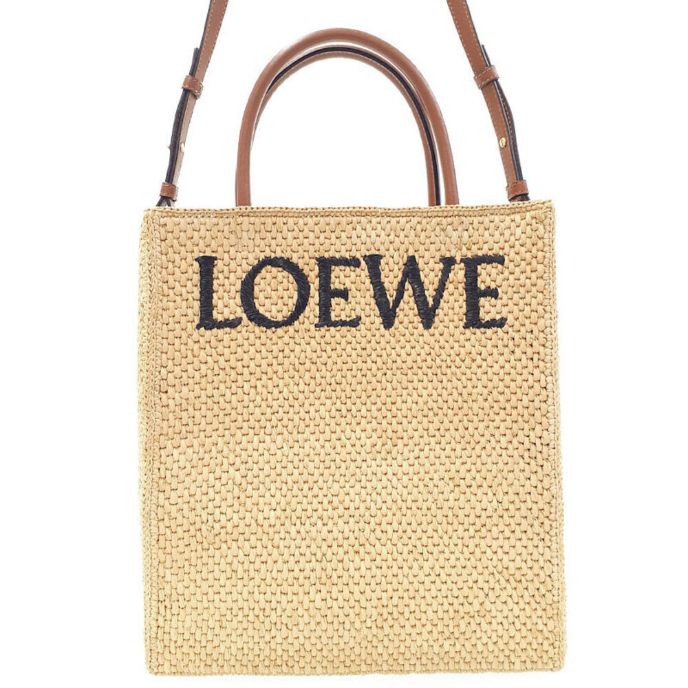 Loewe Standard Straw Brown Tote Tan Bag - Picture 2 of 9